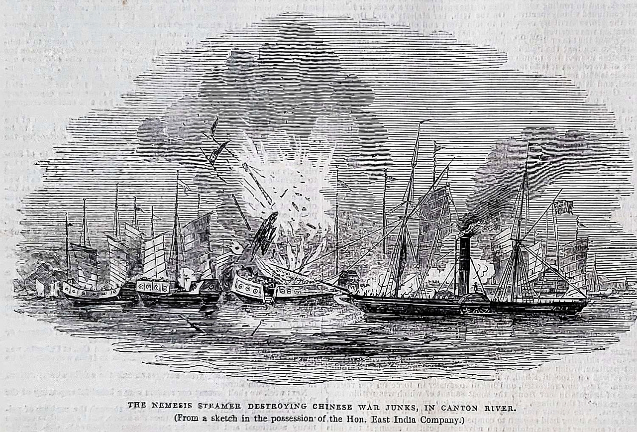Destroying chinese war junks